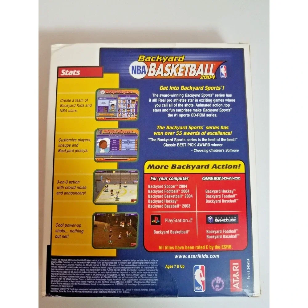 Big Box Backyard NBA Basketball 2004 PC Game Tim Duncan NEW factory sealed